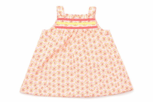 Mothercare Baby White Geometric  A-Line  Size 0-3 Months