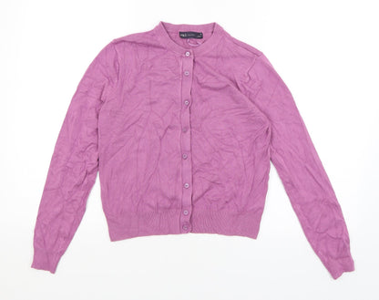 Womens UK Size 10 M&S Purple Cardigan Jumper