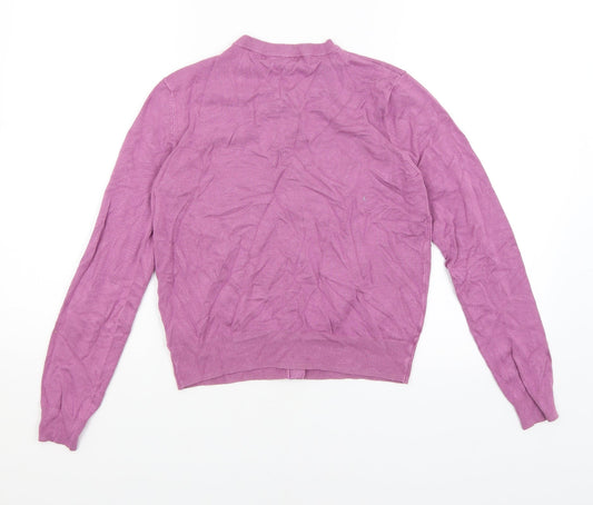 Womens UK Size 10 M&S Purple Cardigan Jumper