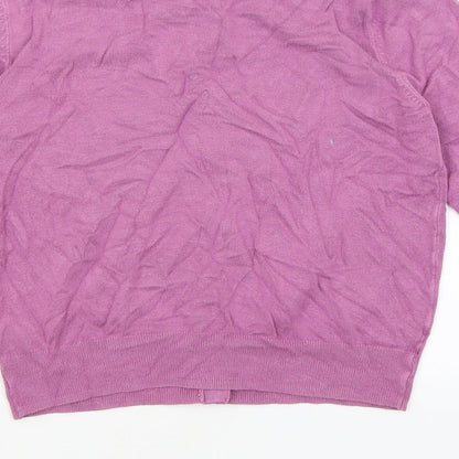 Womens UK Size 10 M&S Purple Cardigan Jumper