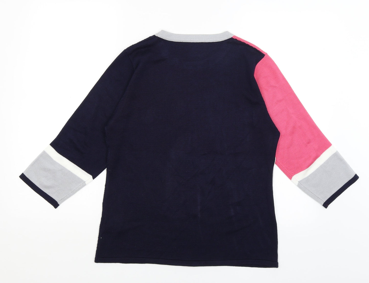 Womens UK Size S Preworn Blue Pullover Jumper