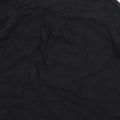 Womens UK Size M Weekend Black Basic Button-Up