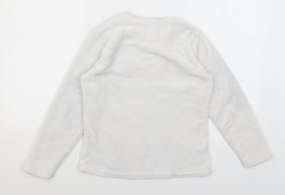 Sweet Dreams Girls White Solid  Top Pyjama Top Size 10-11 Years  - Dream Like A Unicorn