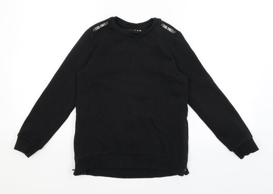 Nutmeg Boys Black   Pullover Jumper Size 8-9 Years