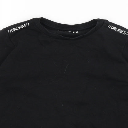 Nutmeg Boys Black   Pullover Jumper Size 8-9 Years