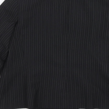 Autonomy Womens Black Striped  Jacket Suit Jacket Size 14