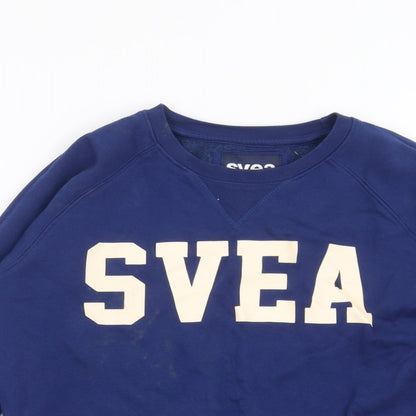 svea Womens Blue   Pullover Sweatshirt Size XS  - I Woke up Like this