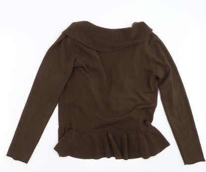 Womens UK Size 12 Marks and Spencer Brown Cardigan Jumper