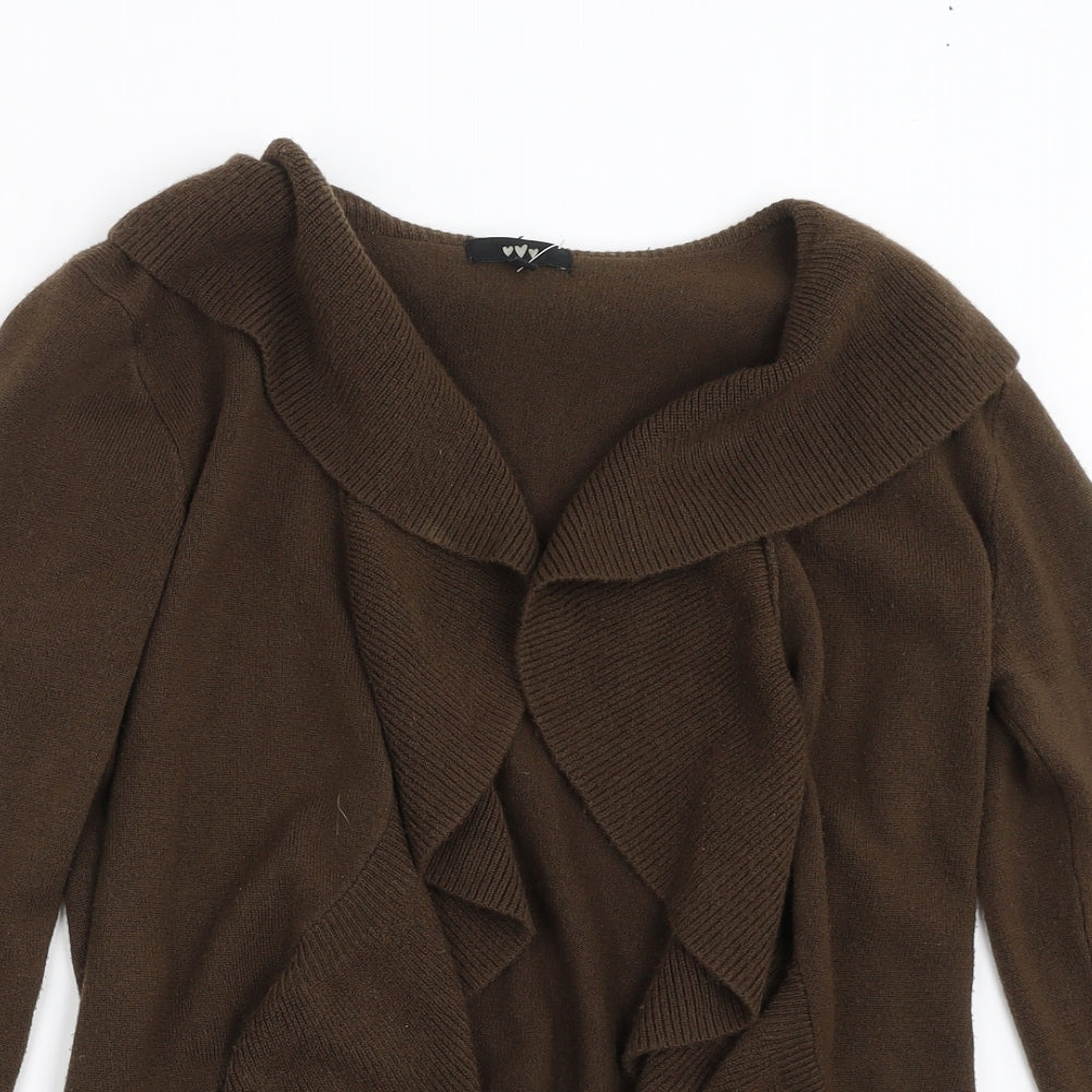 Womens UK Size 12 Marks and Spencer Brown Cardigan Jumper