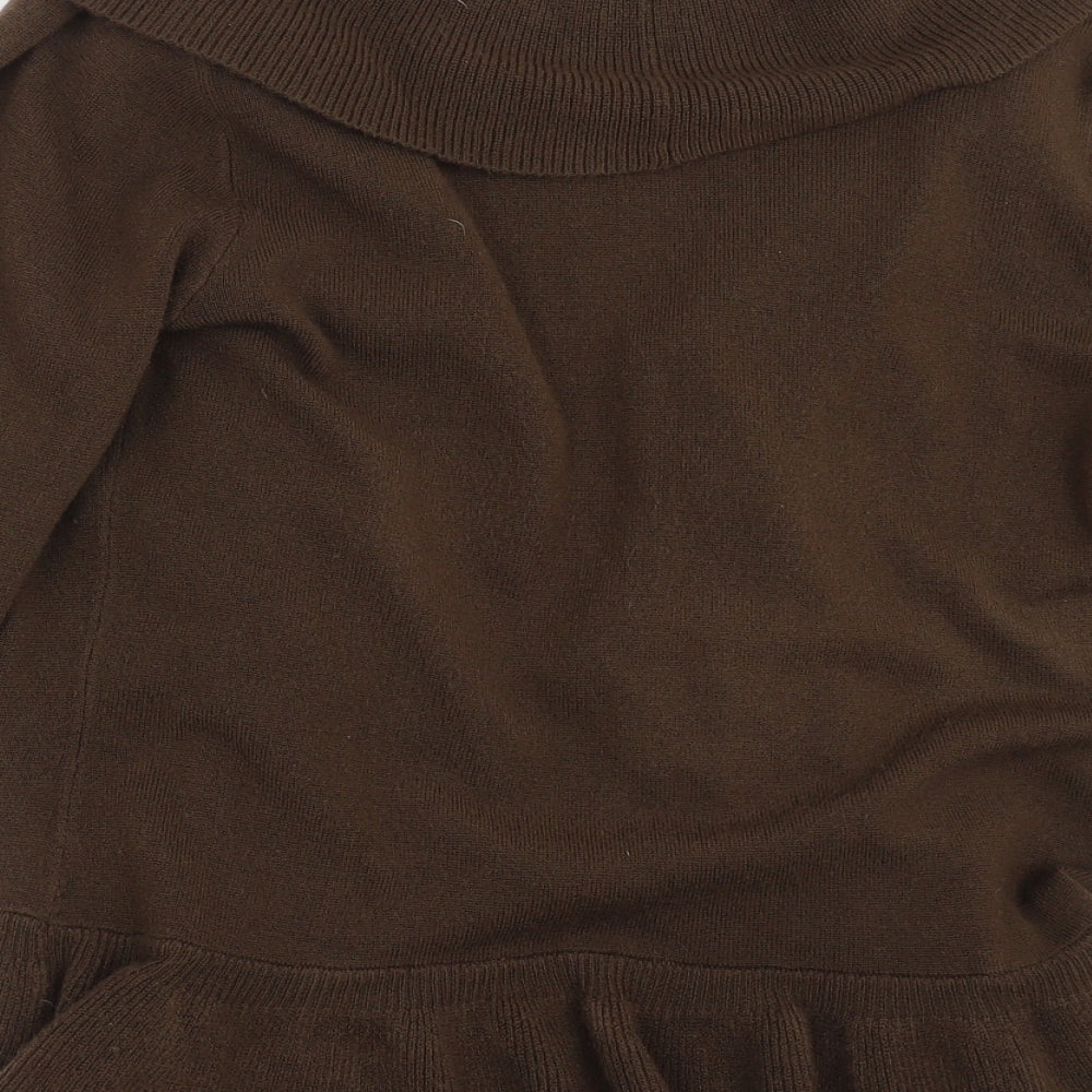 Womens UK Size 12 Marks and Spencer Brown Cardigan Jumper
