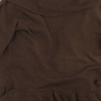 Womens UK Size 12 Marks and Spencer Brown Cardigan Jumper