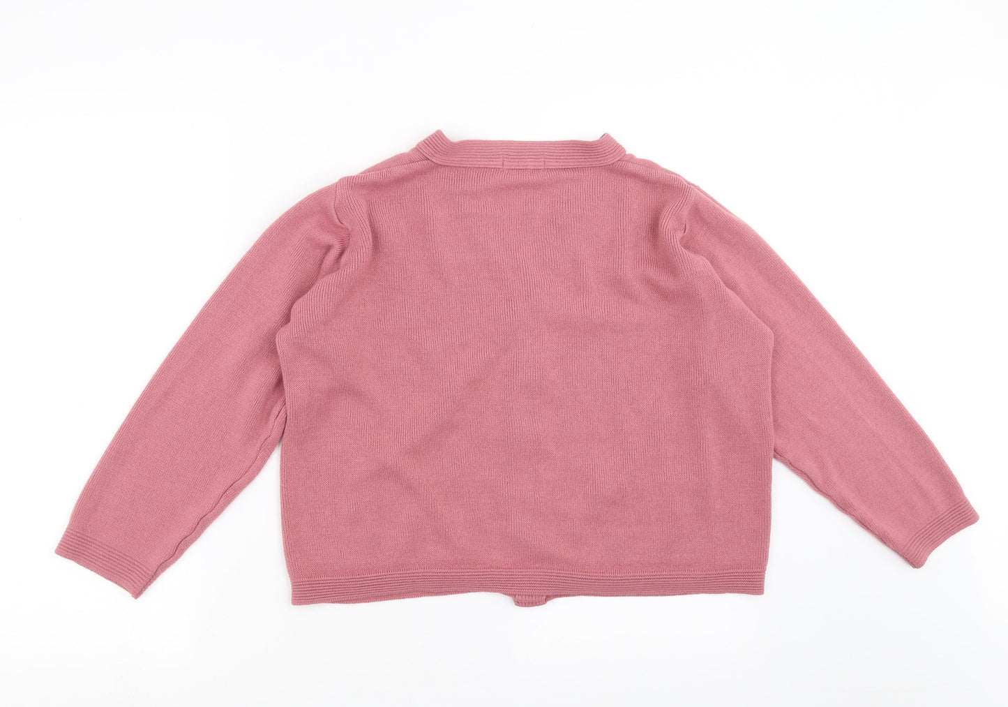 Womens UK Size S Care Pink Cardigan Jumper
