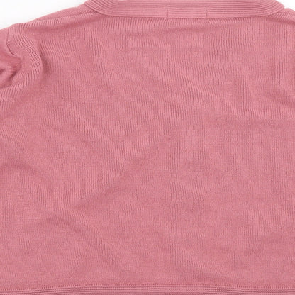 Womens UK Size S Care Pink Cardigan Jumper
