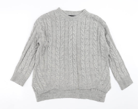 Primark Womens Grey  Knit Pullover Jumper Size S