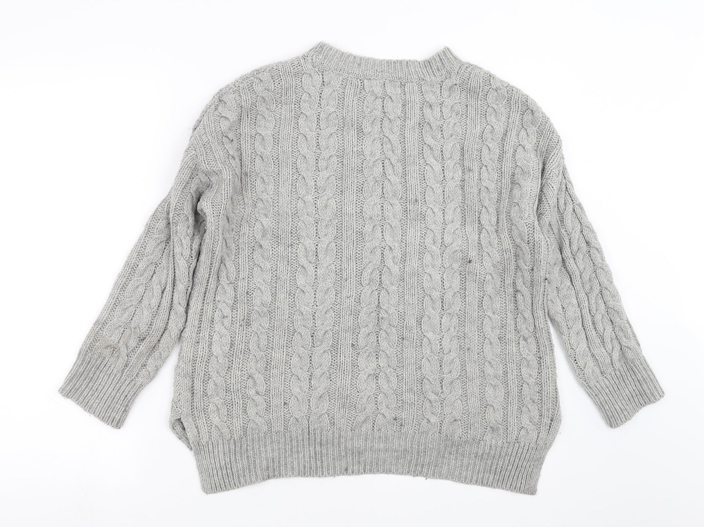 Primark Womens Grey  Knit Pullover Jumper Size S