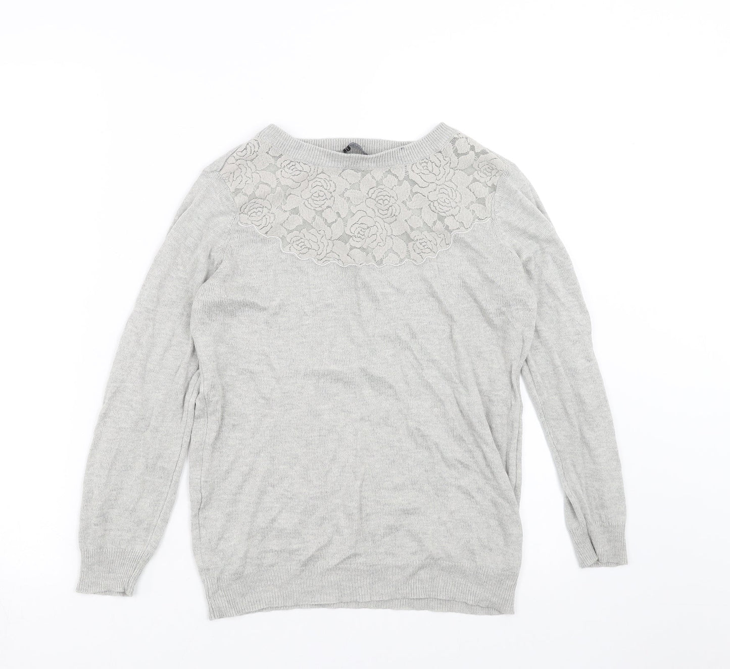 Womens UK Size 8 Dorothy Perkins Grey Pullover Jumper
