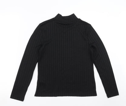 F&F Womens Black Striped  Pullover Jumper Size 12