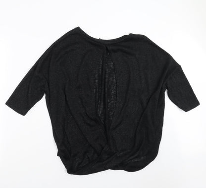 Womens UK Size 12 River Island Black Pullover Jumper