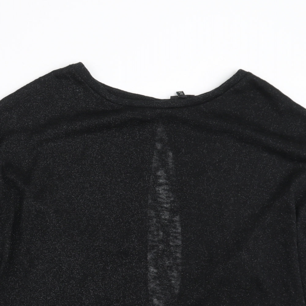 Womens UK Size 12 River Island Black Pullover Jumper