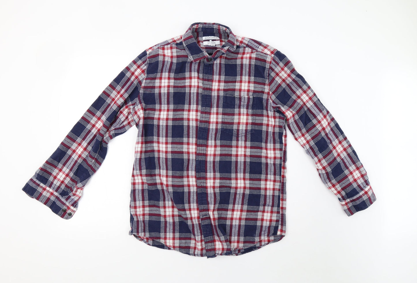 Amazon Mens Red Check   Button-Up Size M