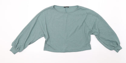 SheIn Womens Green   Pullover Sweatshirt Size XS  - oversized, cropped sweater
