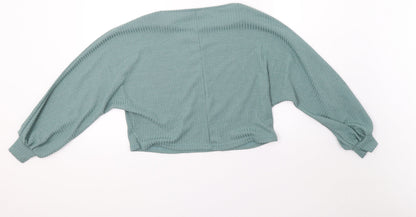 SheIn Womens Green   Pullover Sweatshirt Size XS  - oversized, cropped sweater