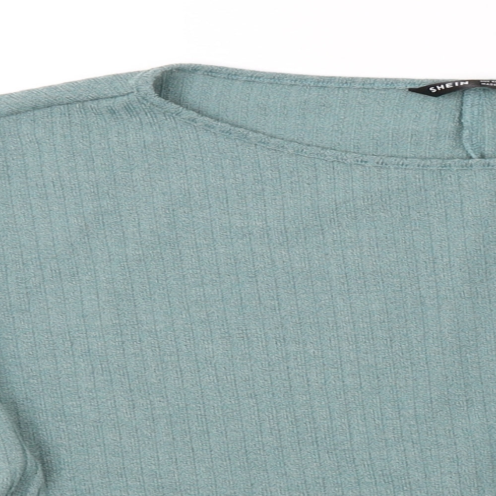 SheIn Womens Green   Pullover Sweatshirt Size XS  - oversized, cropped sweater