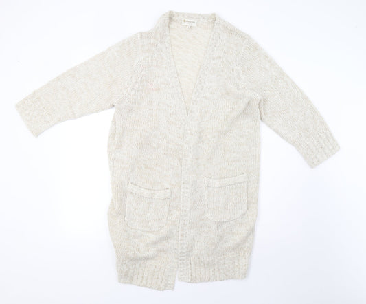 knitwear original Womens Beige  Knit Cardigan Jumper Size L  - 44inch