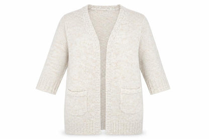 knitwear original Womens Beige  Knit Cardigan Jumper Size L  - 44inch