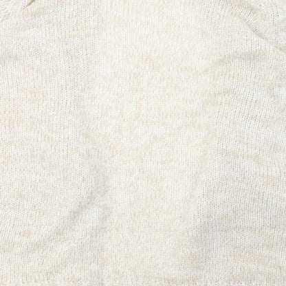 knitwear original Womens Beige  Knit Cardigan Jumper Size L  - 44inch