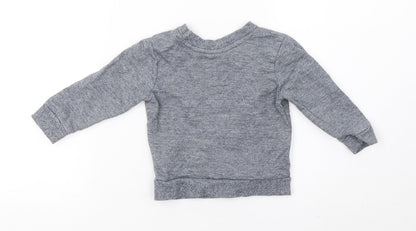 mini rebel Girls Grey   Pullover Jumper Size 12-18 Months