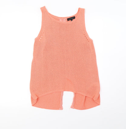 Womens UK Size 8 New Look Pink Basic Tank