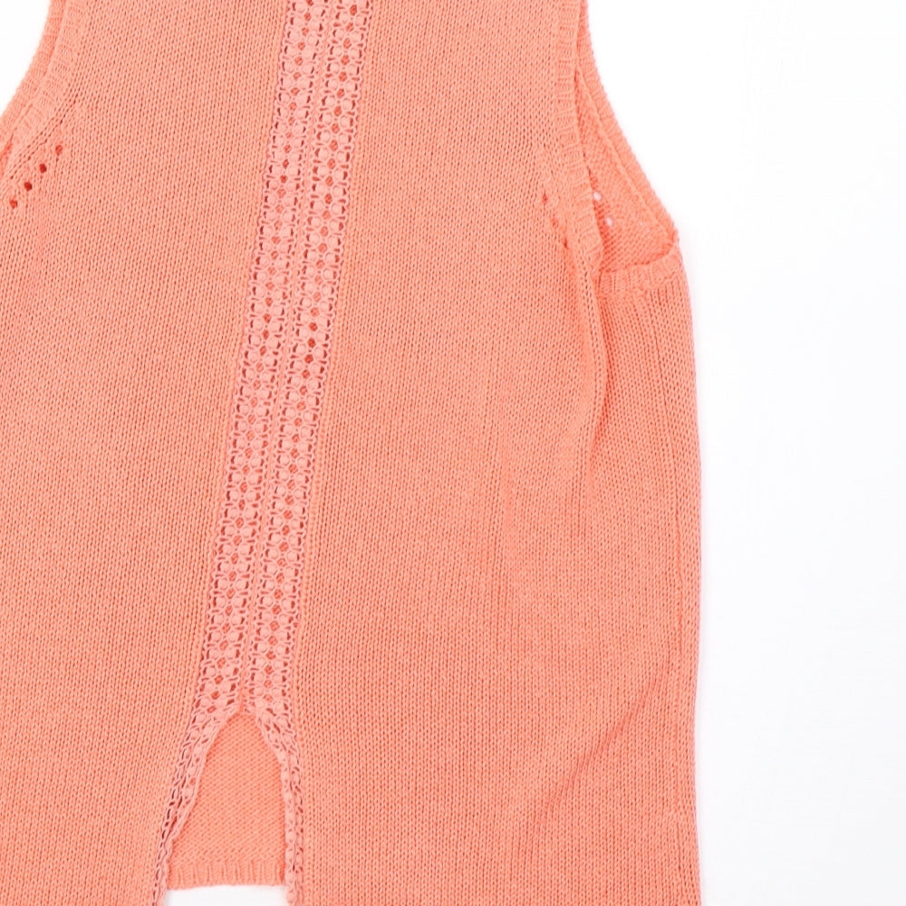 Womens UK Size 8 New Look Pink Basic Tank