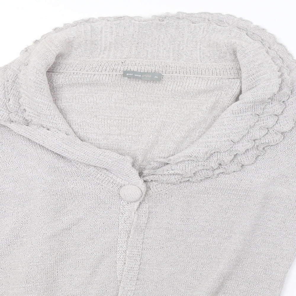 Womens UK Size M Marks and Spencer Grey Cardigan Jumper