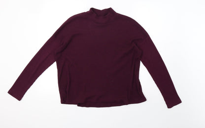 H&M Womens Purple  Knit Pullover Sweatshirt Size M