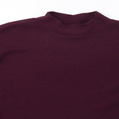 H&M Womens Purple  Knit Pullover Sweatshirt Size M