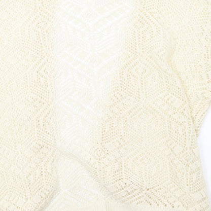 Womens UK Size L Preworn White Cardigan Jumper