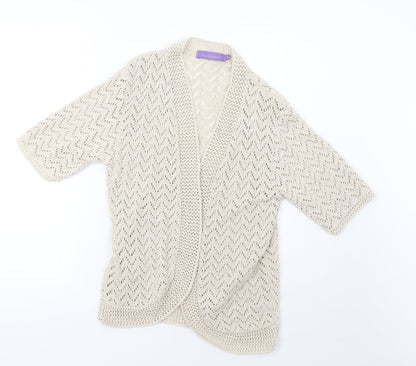 Autonomy Womens Beige  Knit Cardigan Jumper Size M
