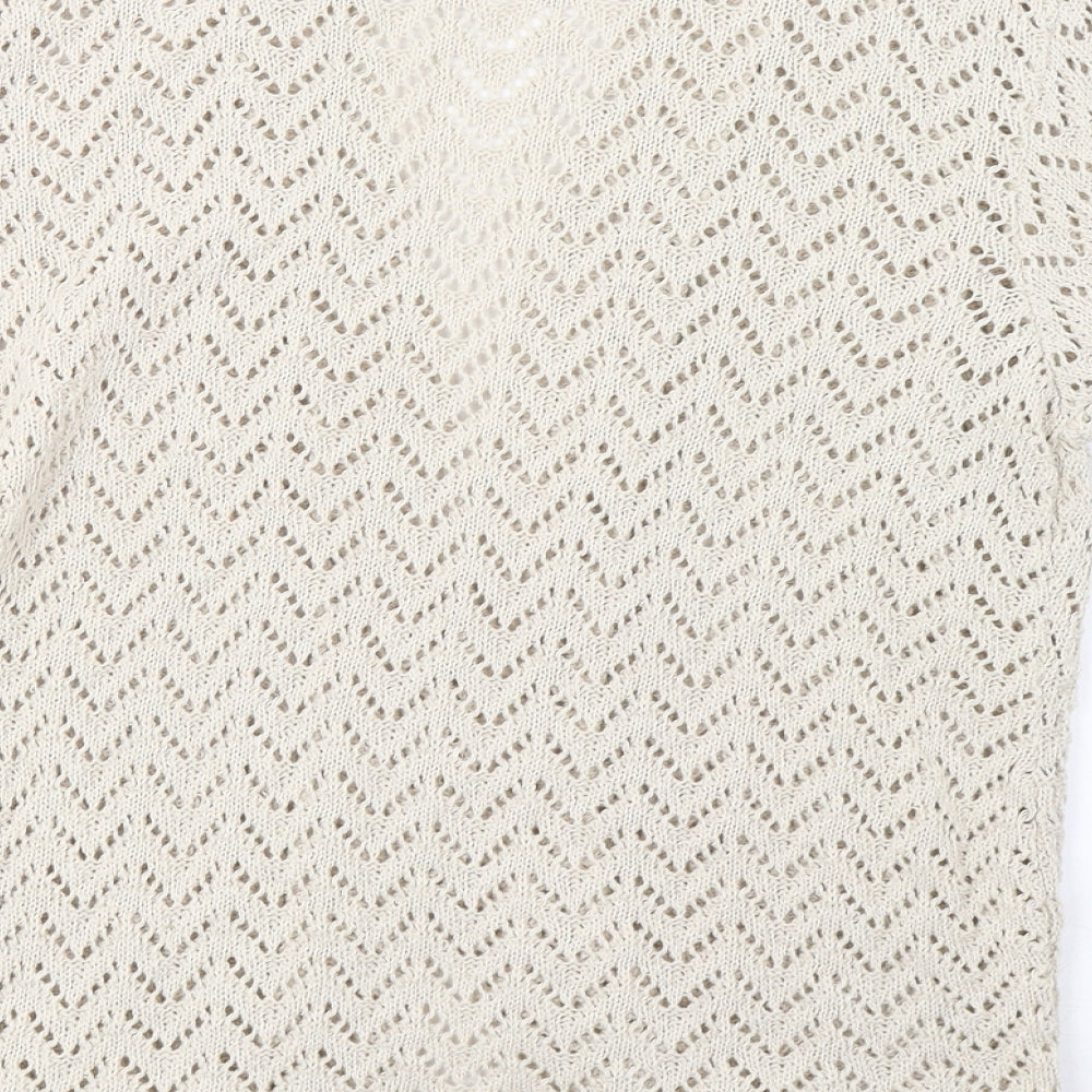 Autonomy Womens Beige  Knit Cardigan Jumper Size M