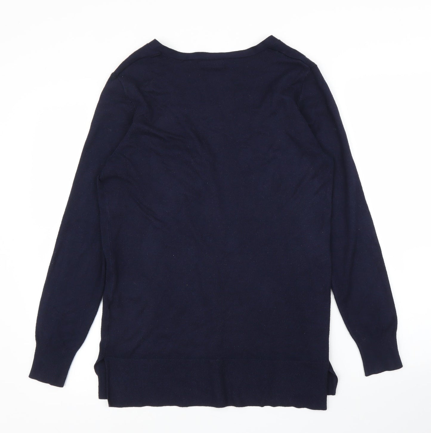 Womens UK Size 14 Papaya Blue Cardigan Jumper