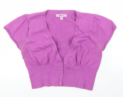 Womens UK Size 14 Monsoon Purple Cardigan Jumper