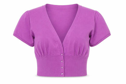 Womens UK Size 14 Monsoon Purple Cardigan Jumper