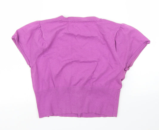 Womens UK Size 14 Monsoon Purple Cardigan Jumper