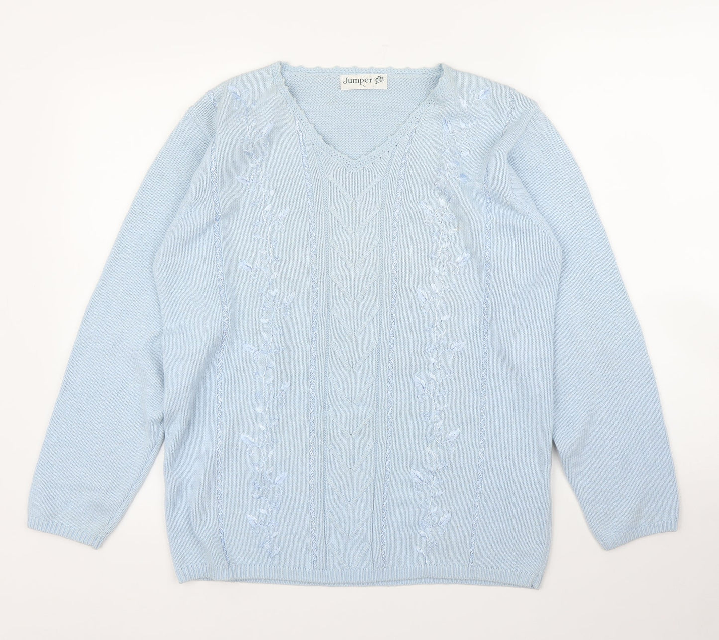 Womens UK Size S Jumper Blue Pullover Jumper