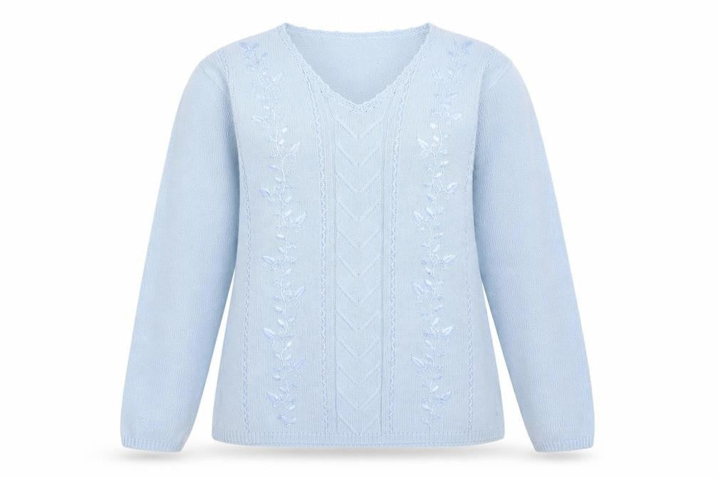 Womens UK Size S Jumper Blue Pullover Jumper