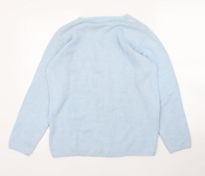 Womens UK Size S Jumper Blue Pullover Jumper