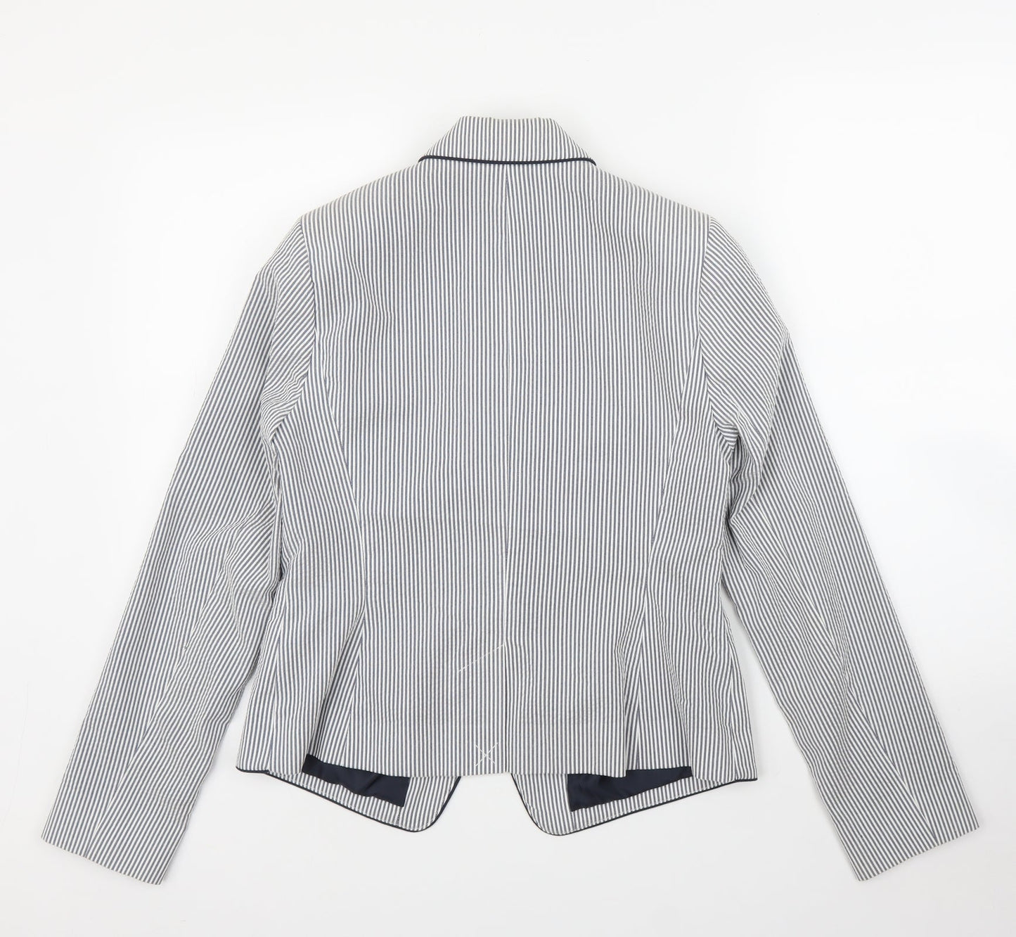 Primark Womens Blue Striped  Jacket Blazer Size 12