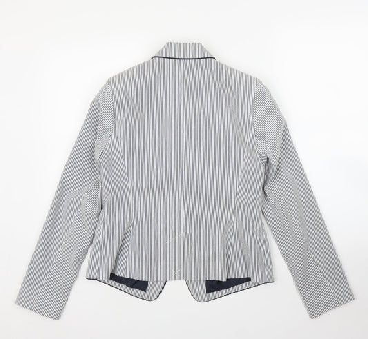 Primark Womens Blue Striped  Jacket Blazer Size 12