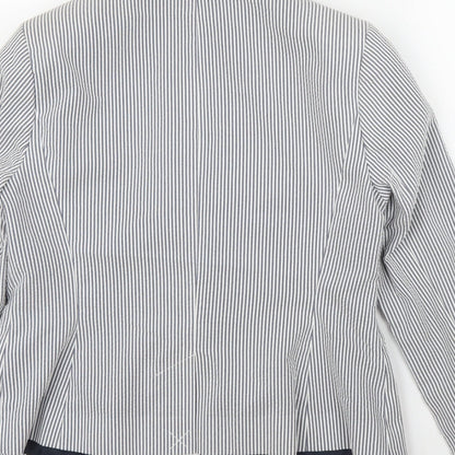 Primark Womens Blue Striped  Jacket Blazer Size 12