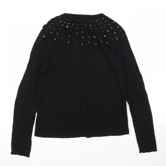 Womens UK Size 8 M&S Black Pullover Jumper